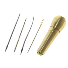 4pcs Needles Canvas Leather Sewing Awl Hand Stitcher Kit Tools for Shoes Repair