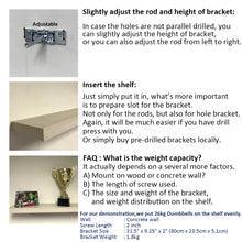 4" Invisible Adjustable Floating Shelf Bracket Blind Shelve Supports Concealed Hardware Mount for Heavy Duty DIY Custom Wood Shelves ( Pack of 2)