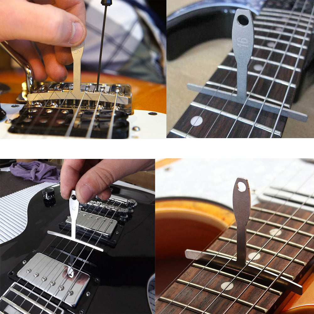 9 Pcs Set Understring Radius Gauge for Guitar Bass Setup Premium